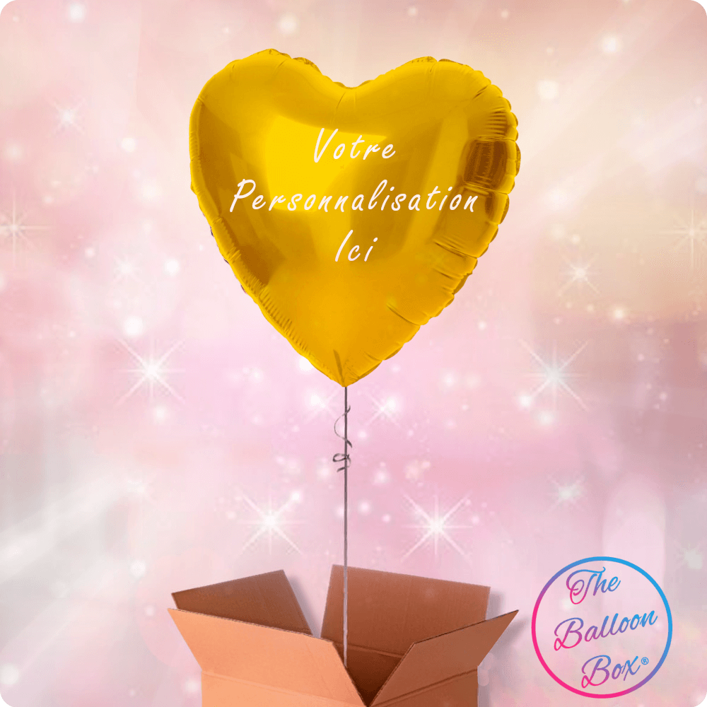 Ballon Coeur Doré Personnalisable