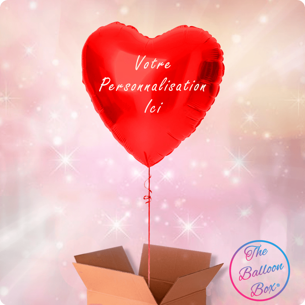 Ballon Coeur Rouge Personnalisable
