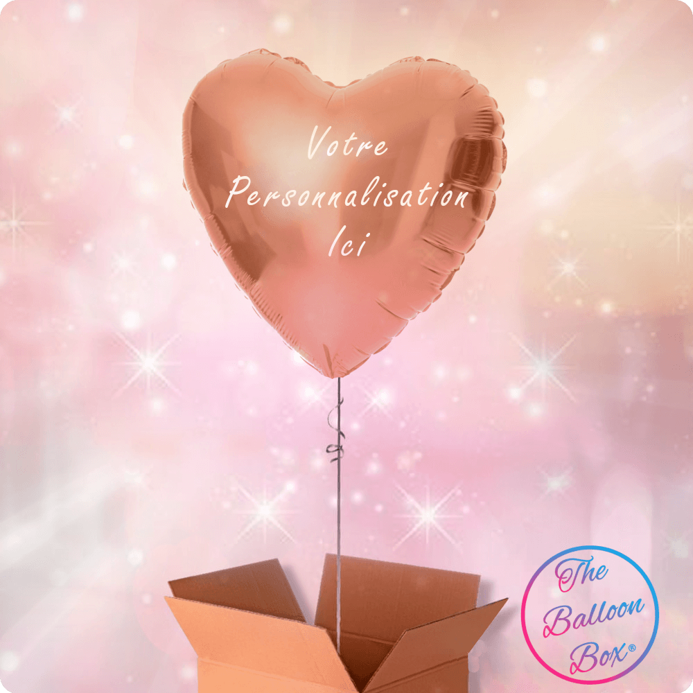 Ballon Coeur Rosegold Personnalisable